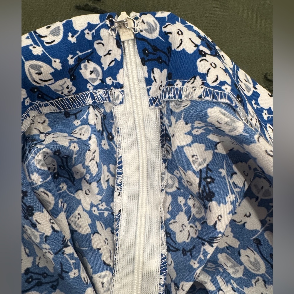 Blue Floral Midi Skirt | Size Small - Picture 6 of 6